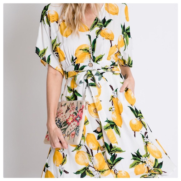 Delilah Loves Lemons Botanical Dress - Picture 6 of 8